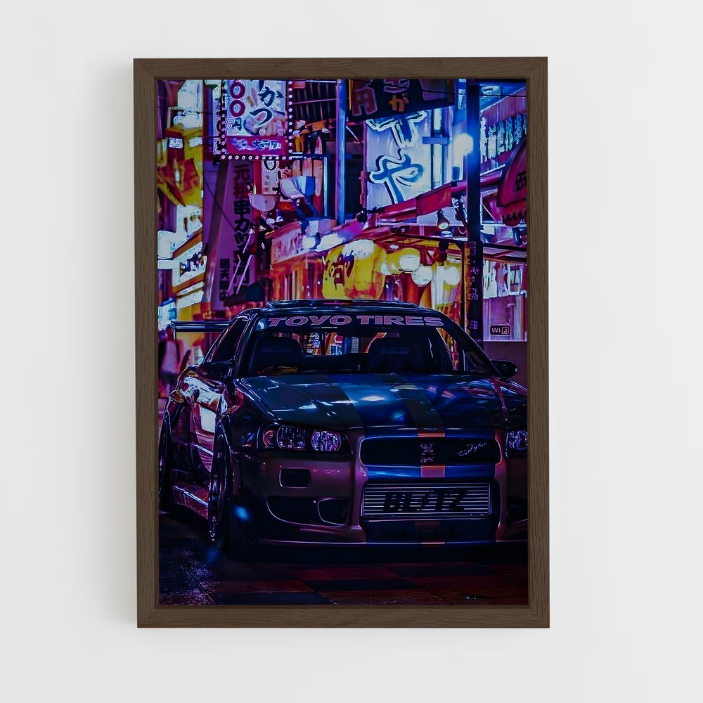 Poster exceptionnel Skyline GT-R R – affiche Nissan (vue 5)